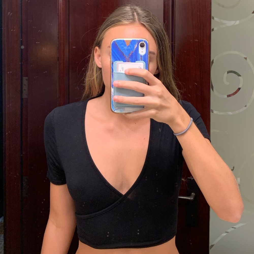 Nasty Gal wrap top with tie